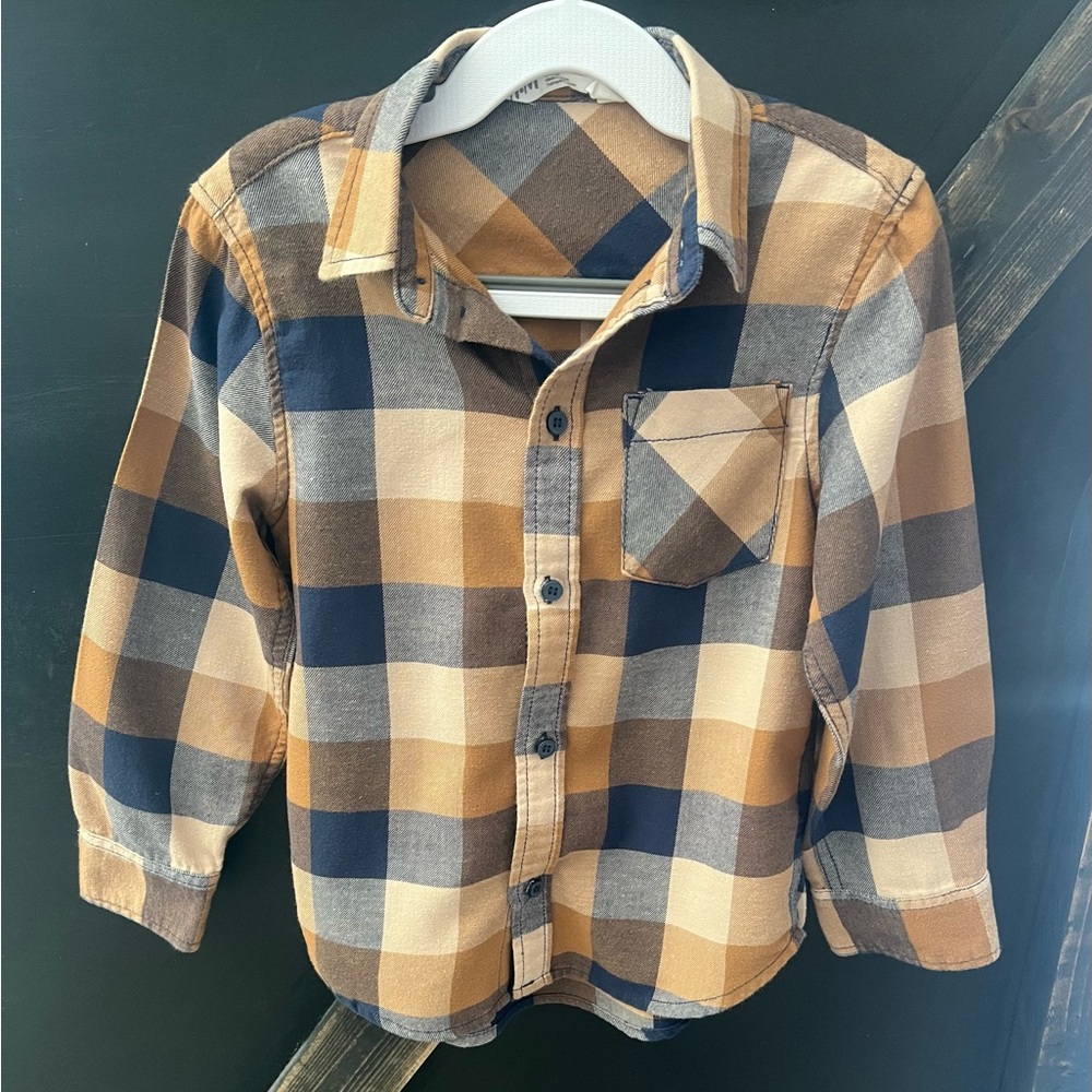 H&M button-up flannel, size 5T